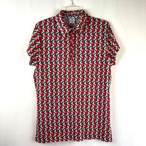 Daily Sports Women Polo with 1/4 snap neckline, Parrot Head Atheltic Shirt - XXL